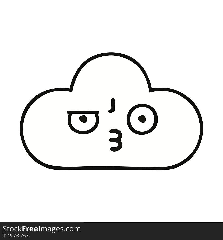 cute cartoon white cloud