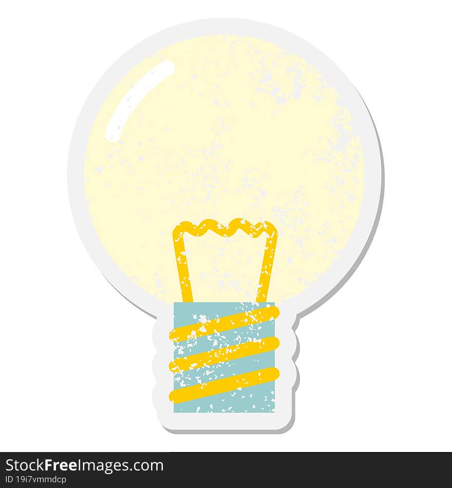 light bulb grunge sticker