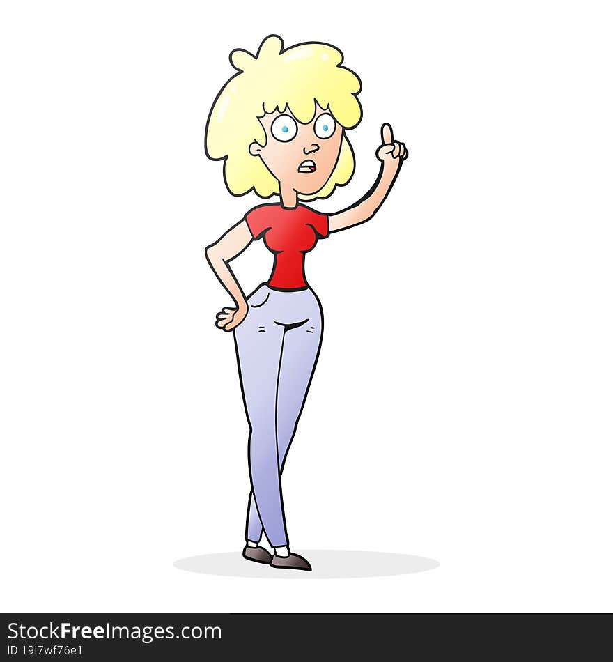 cartoon woman