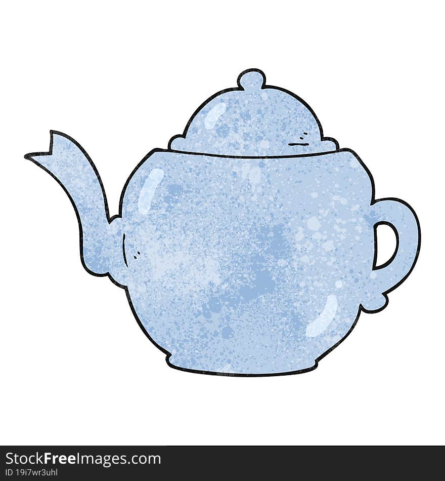 textured cartoon teapot