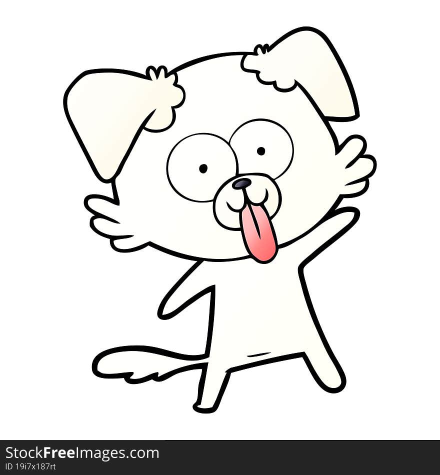 cartoon dog with tongue sticking out. cartoon dog with tongue sticking out