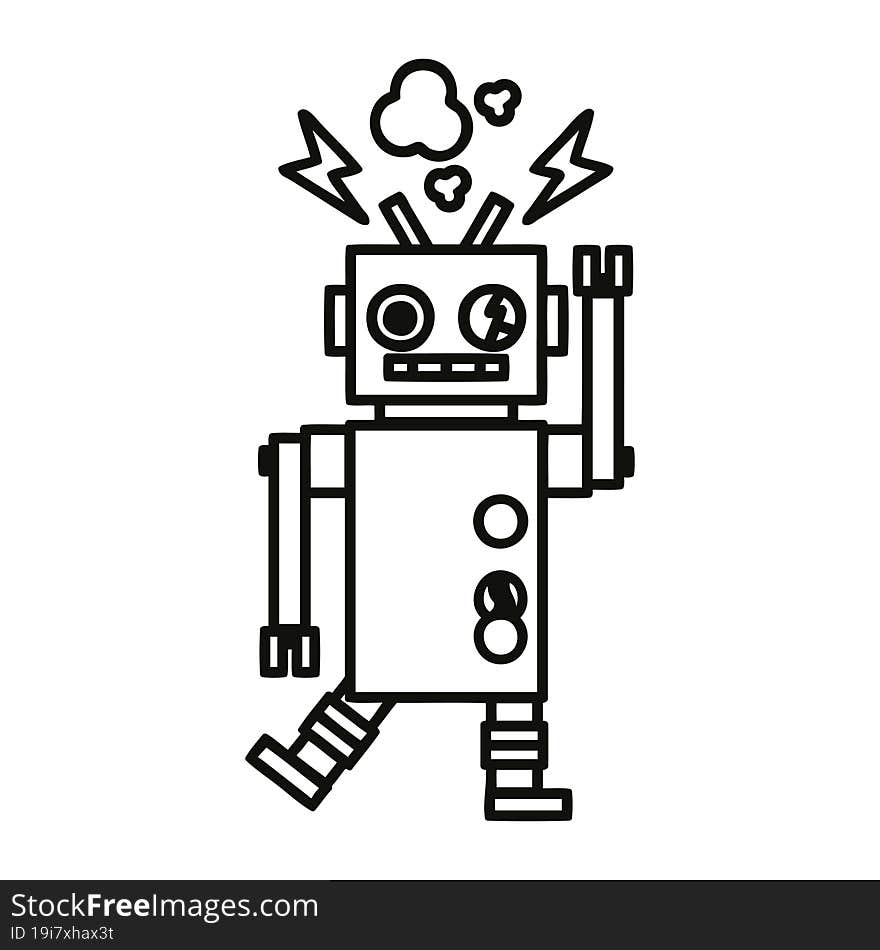 malfunctioning robot icon