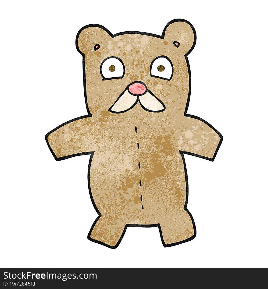 Textured Cartoon Teddy Bear