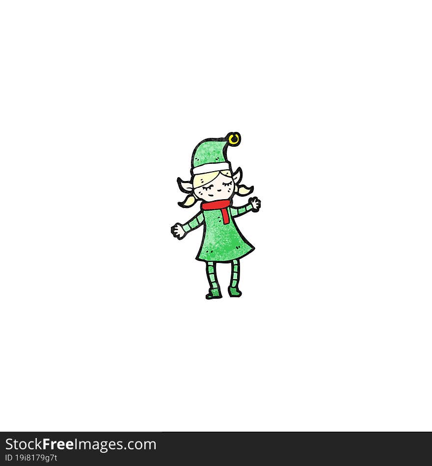 cartoon christmas elf