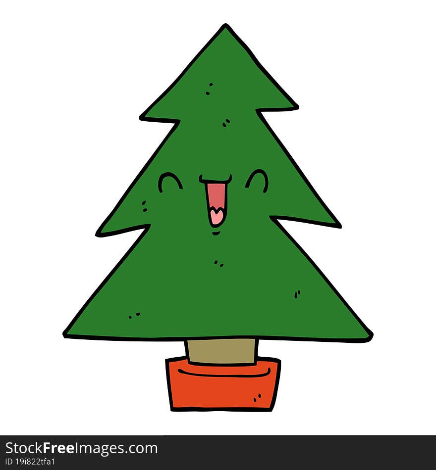 cartoon christmas tree