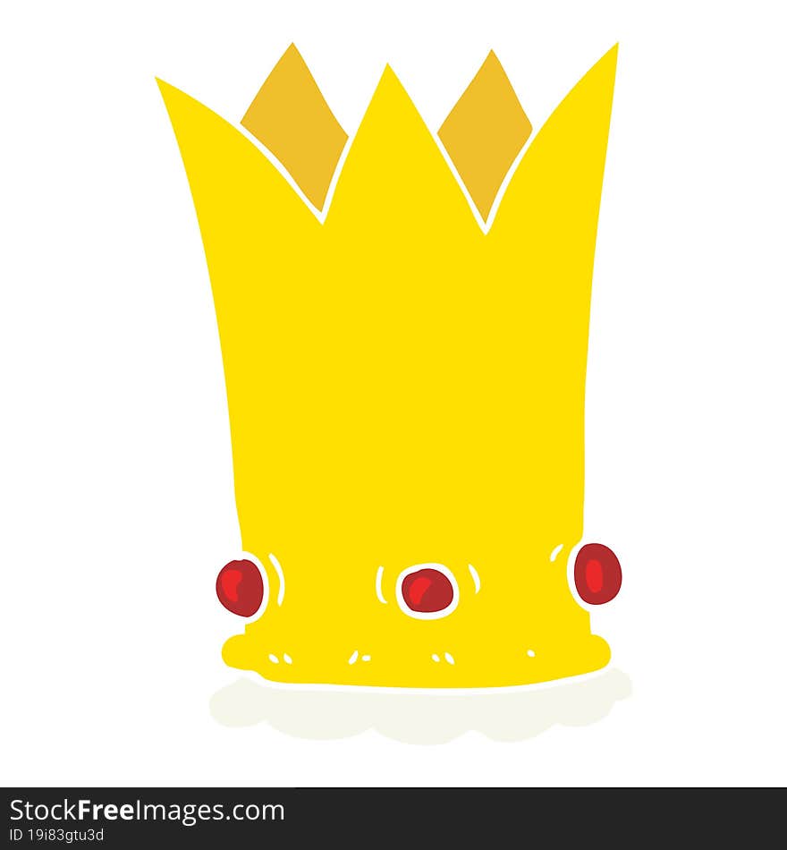 flat color illustration of crown. flat color illustration of crown