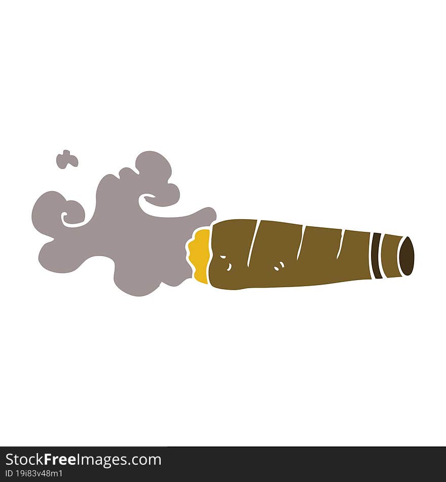 cartoon doodle smoking cigar