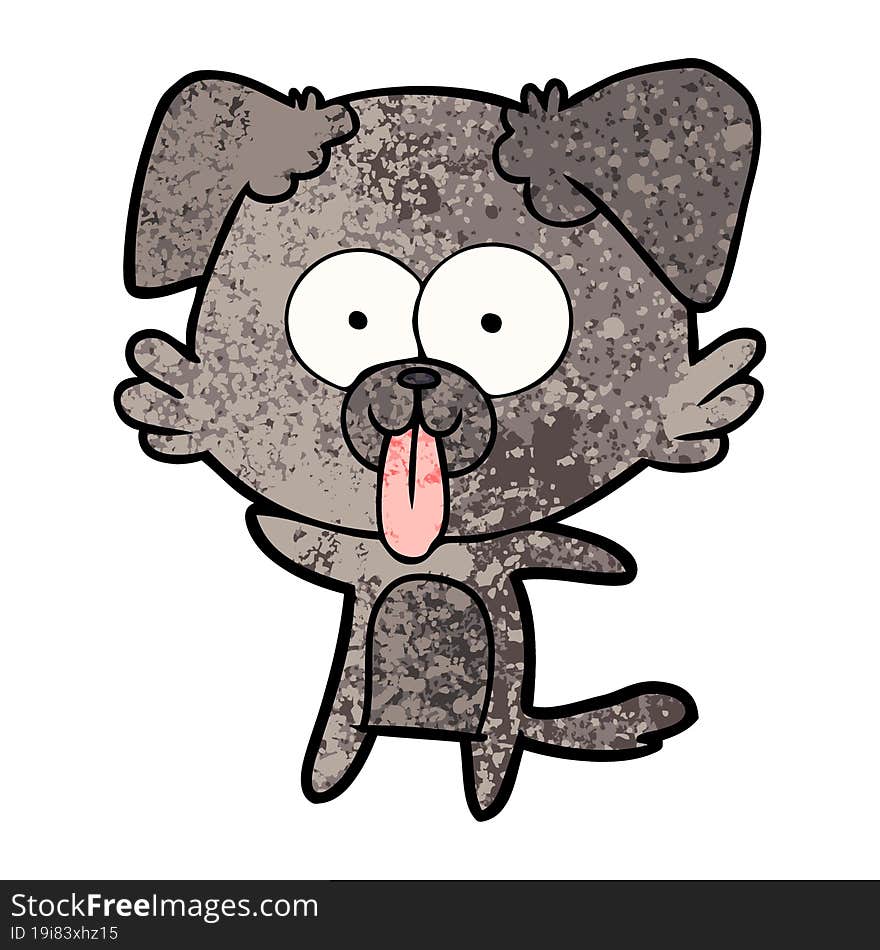 cartoon dog with tongue sticking out. cartoon dog with tongue sticking out