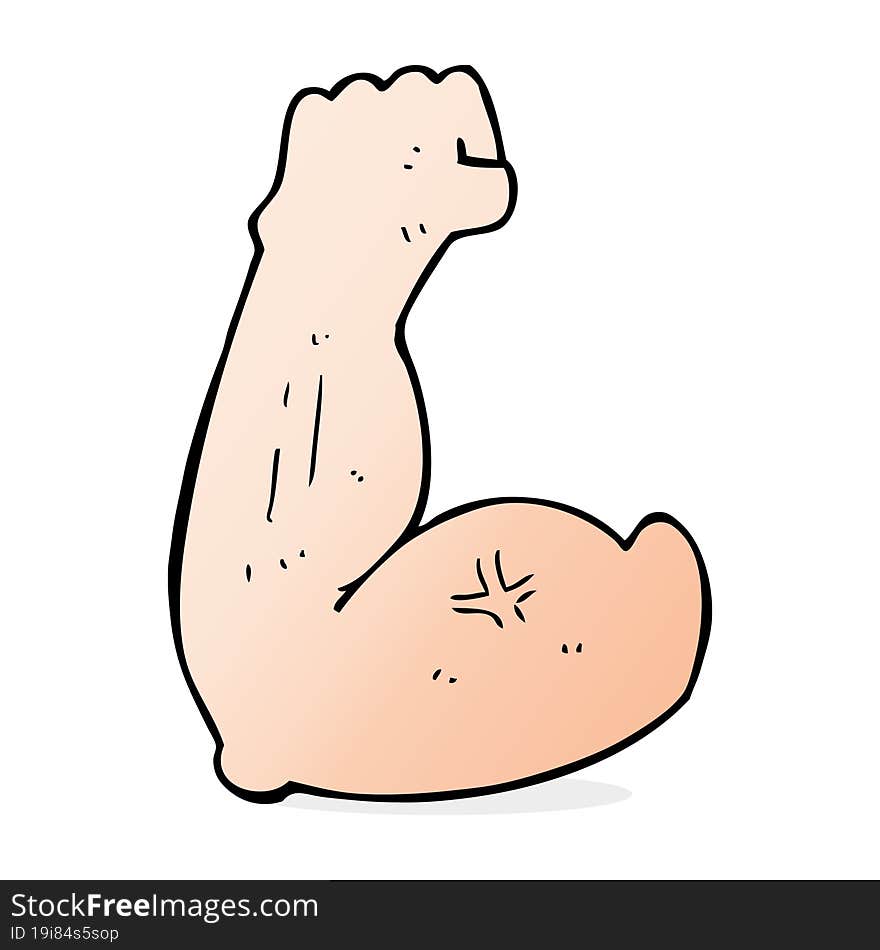 flexing bicep cartoon