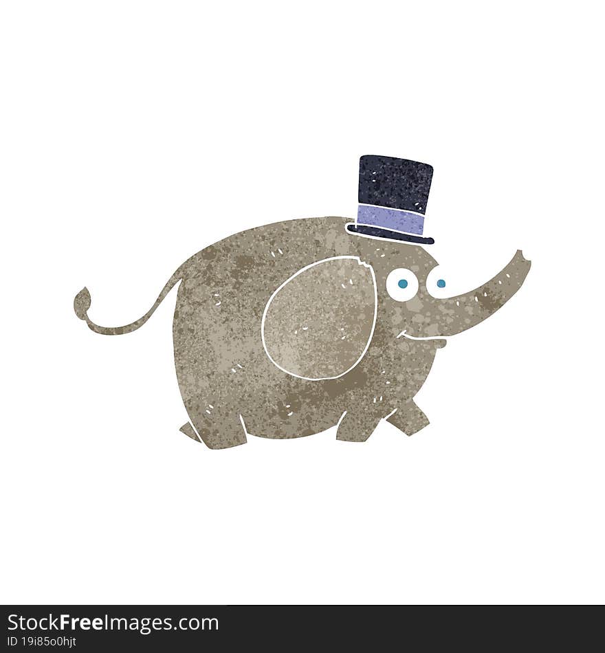 retro cartoon elephant