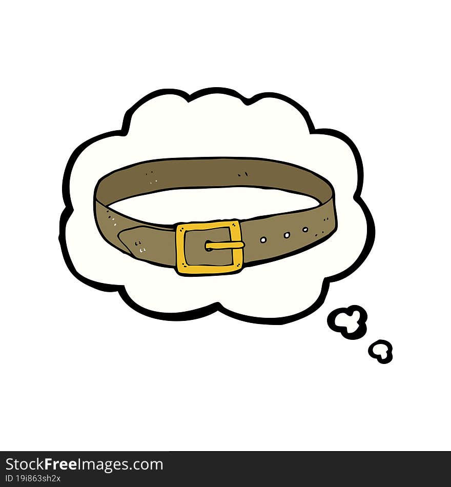 Cartoon Leather Belt With Thought Bubble