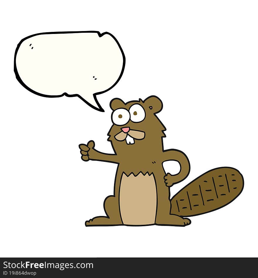 speech bubble cartoon beaver