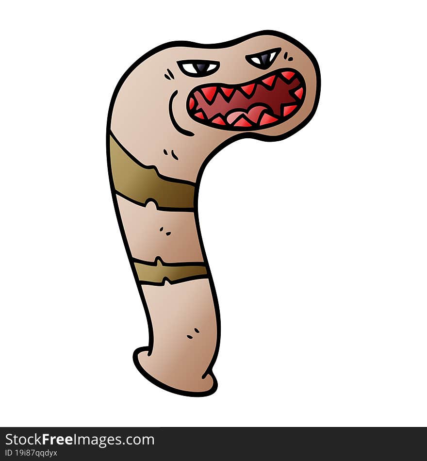 cartoon doodle monster leech