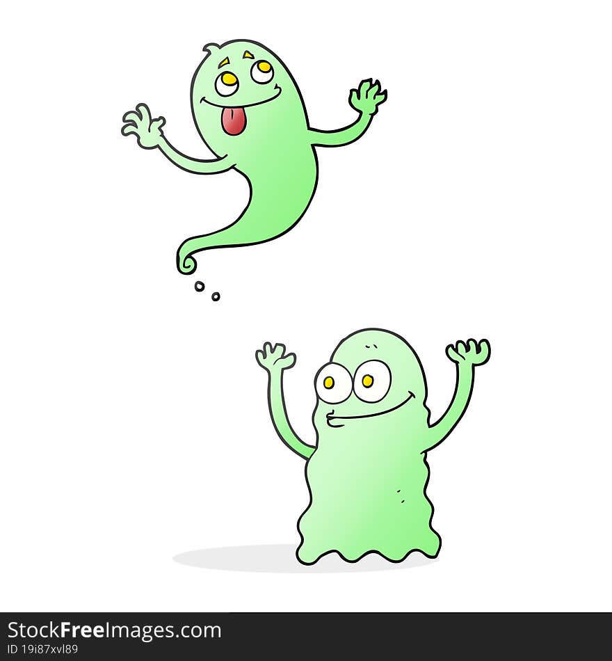 cartoon ghosts