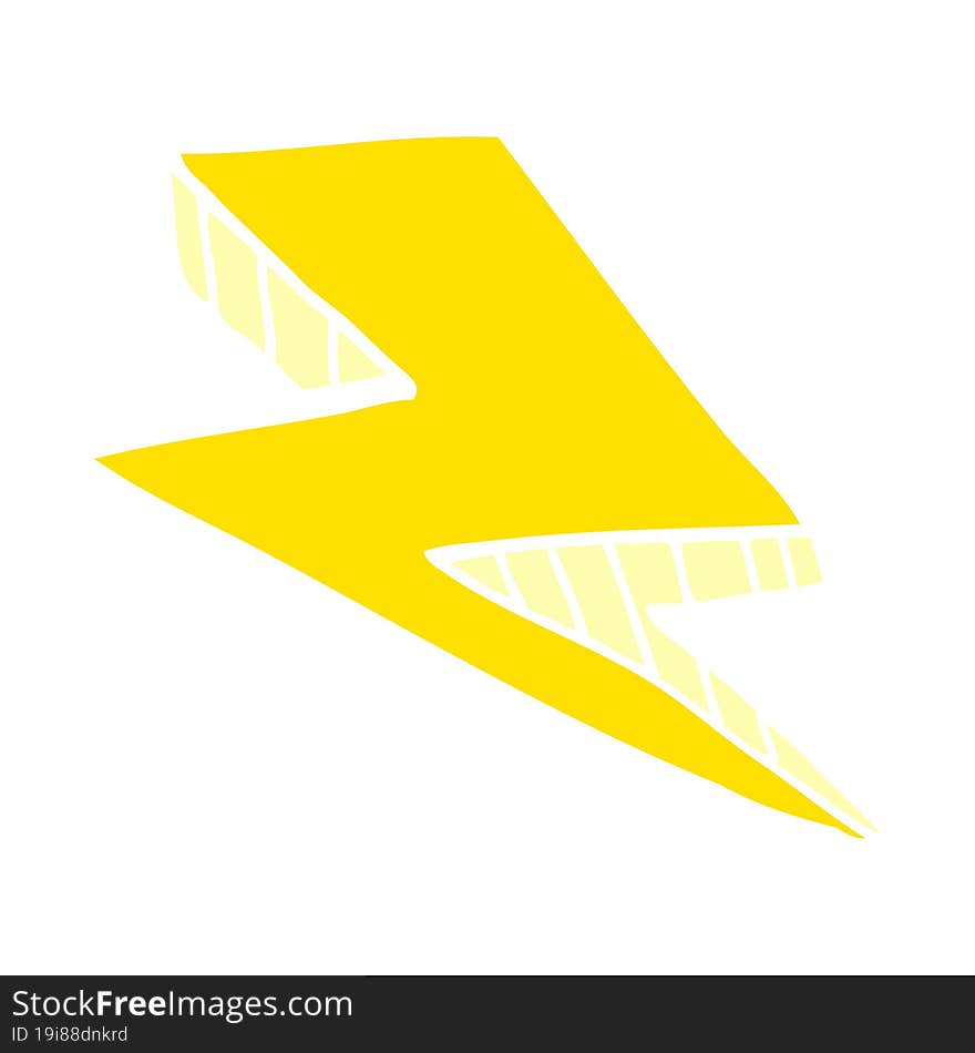 Cartoon Doodle Lightening Bolt