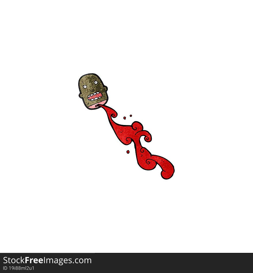 Bloody Severed Head Cartoon