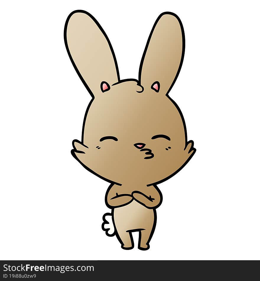 curious bunny cartoon. curious bunny cartoon