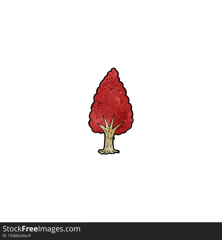 Cartoon Tree In Fall