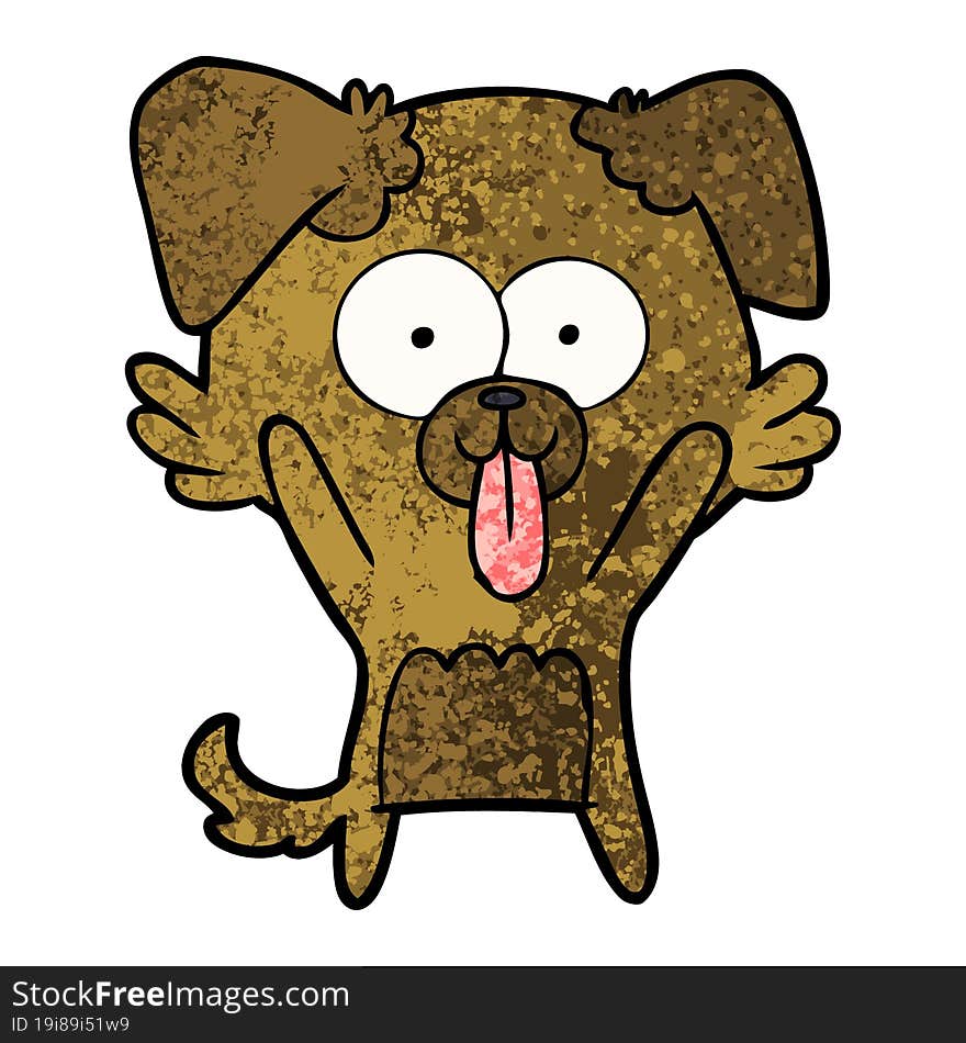 cartoon dog with tongue sticking out. cartoon dog with tongue sticking out