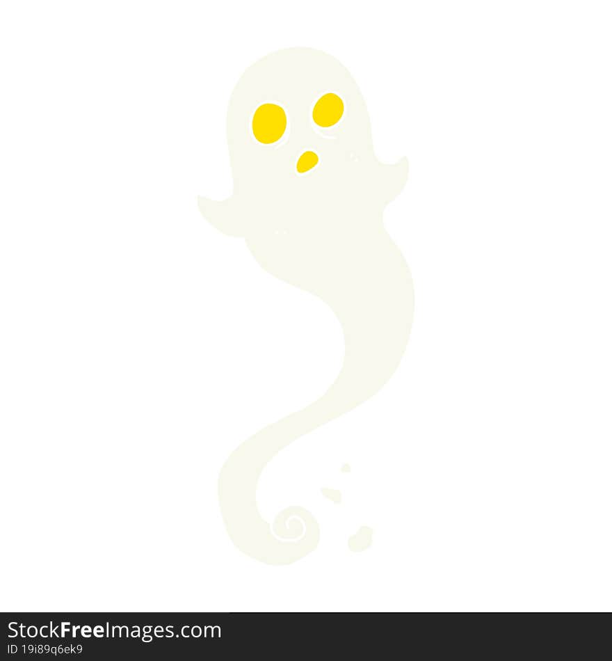 flat color illustration of halloween ghost. flat color illustration of halloween ghost