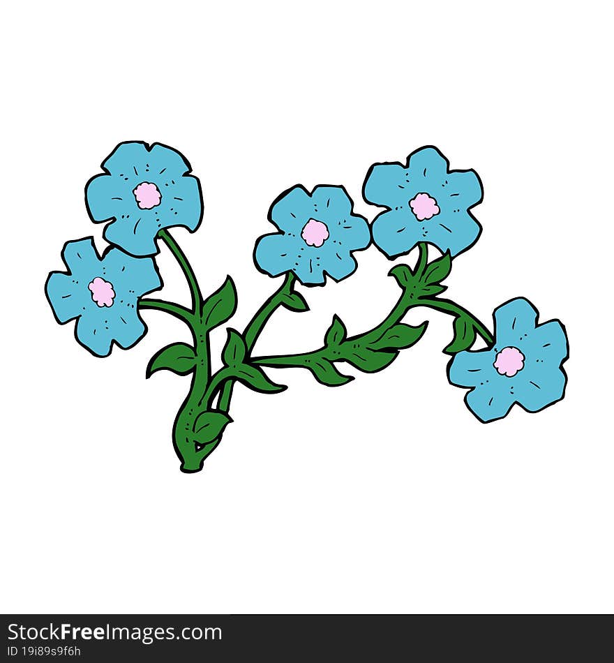 cartoon flowers