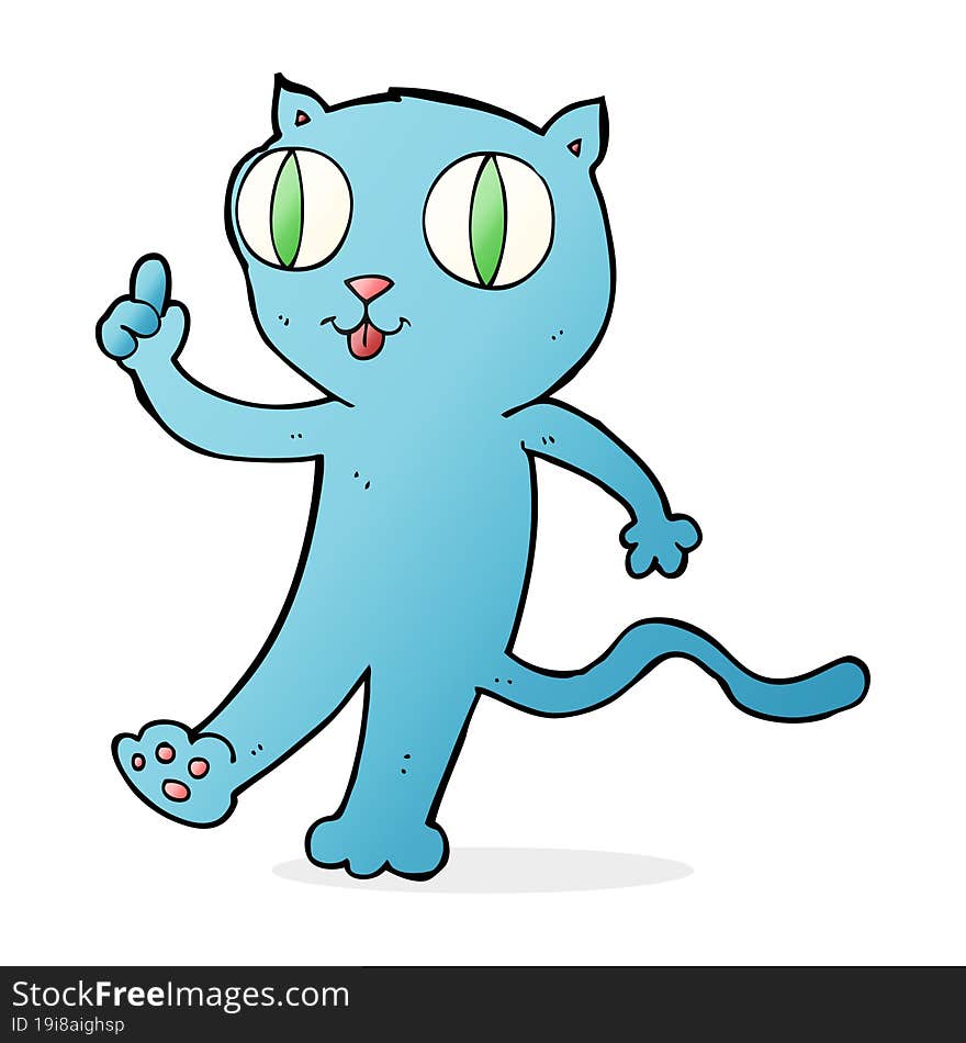 cartoon  cat with idea