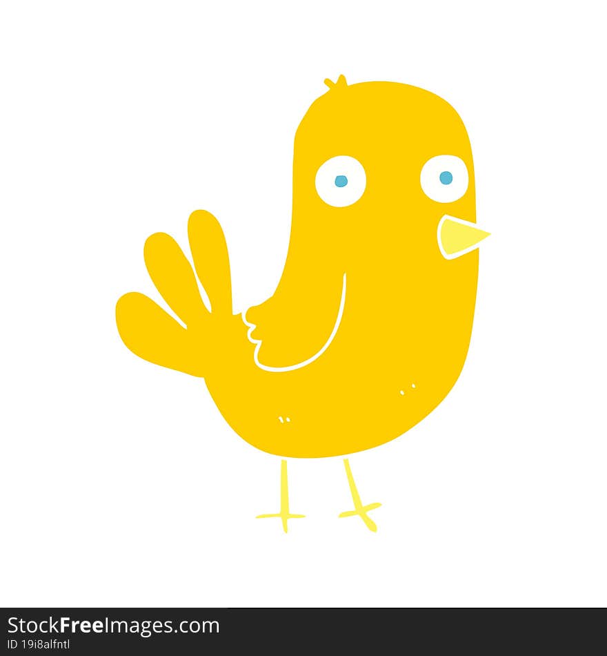 flat color illustration of bird. flat color illustration of bird