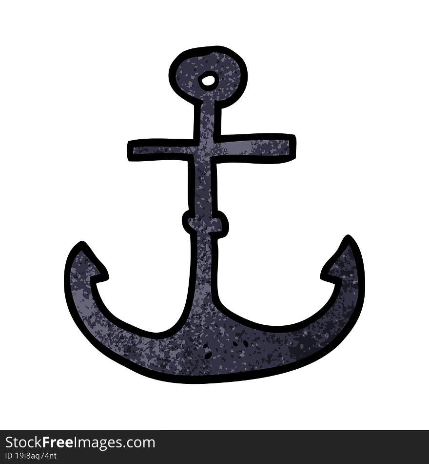 Cartoon Doodle Ship Anchor