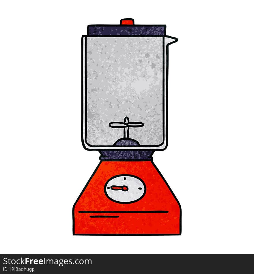 textured cartoon doodle of a food blender