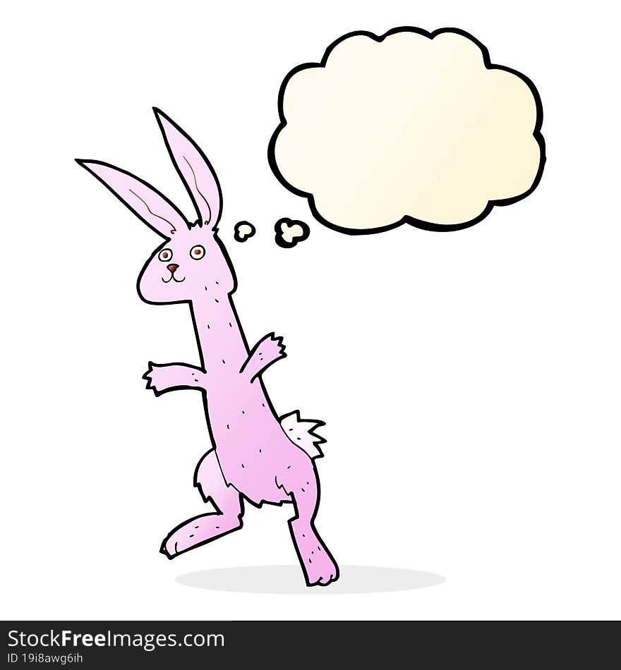 Cartoon Rabbit With Thought Bubble