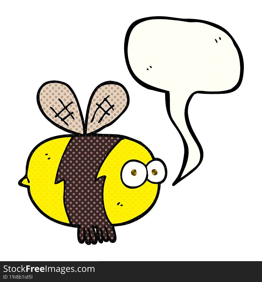 comic book speech bubble cartoon bee