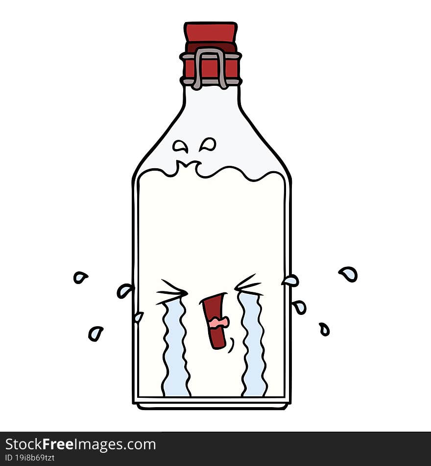 cartoon old bottle. cartoon old bottle