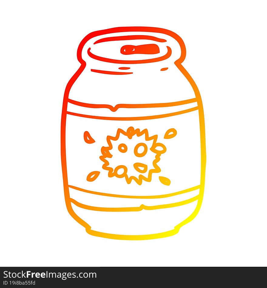 Warm Gradient Line Drawing Can Of Soda