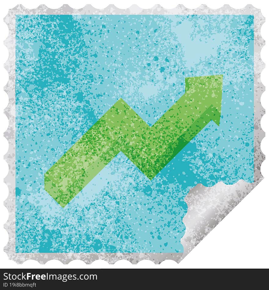 performance arrow graphic square sticker stamp. performance arrow graphic square sticker stamp