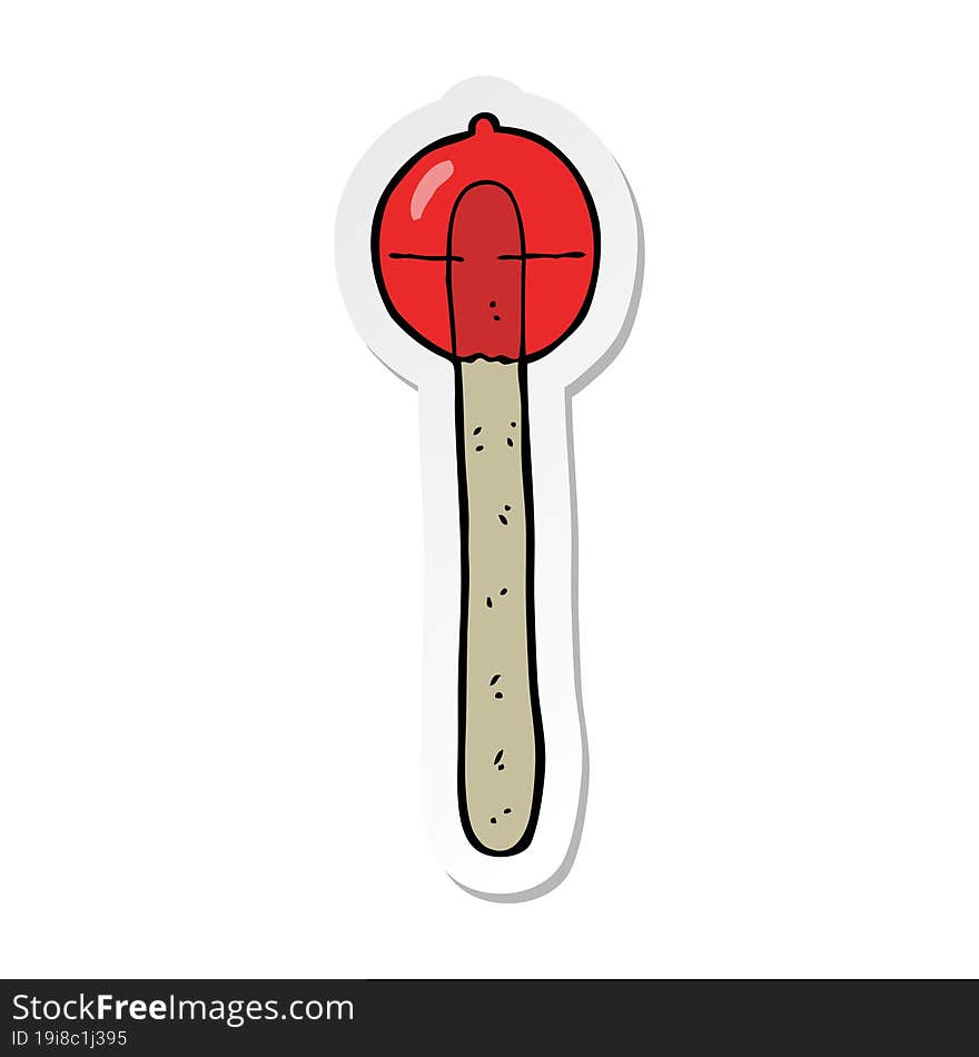 Sticker Of A Cartoon Lollipop