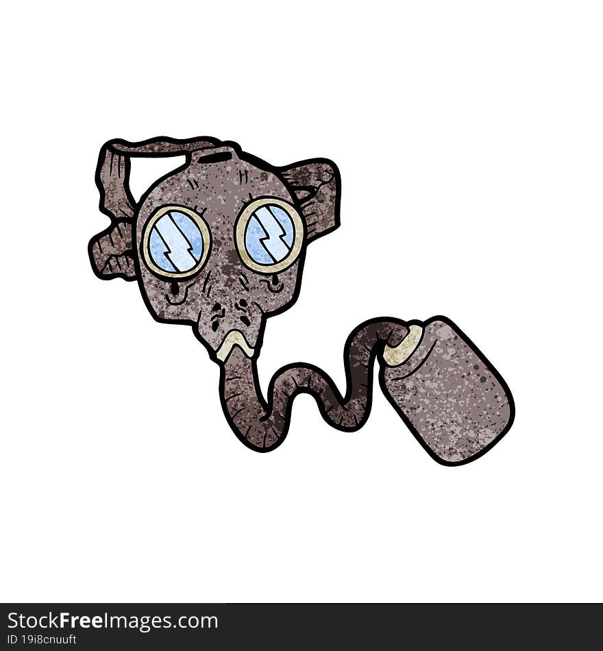 cartoon gas mask