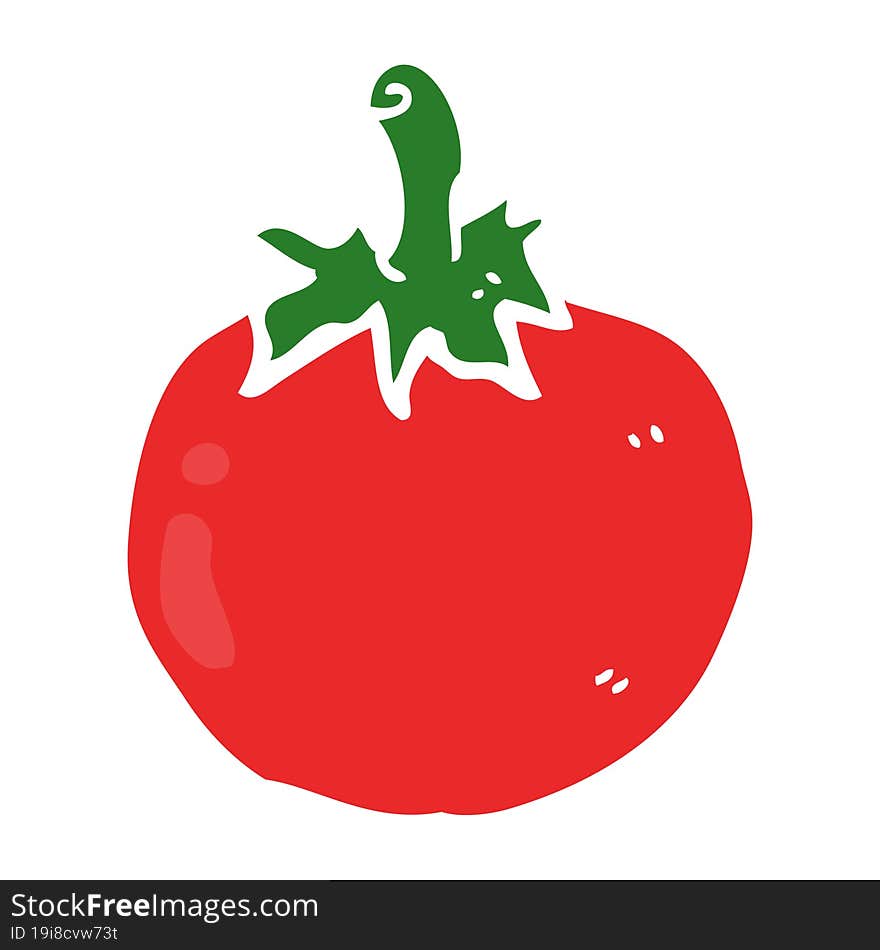 flat color style cartoon tomato