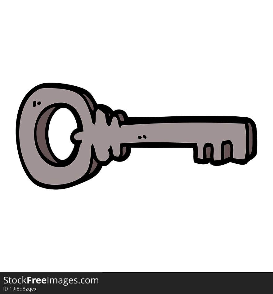 Cartoon Doodle Metal Key