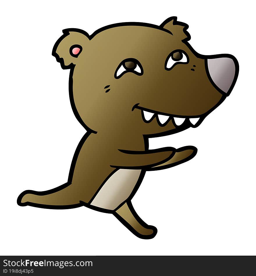 cartoon bear running. cartoon bear running