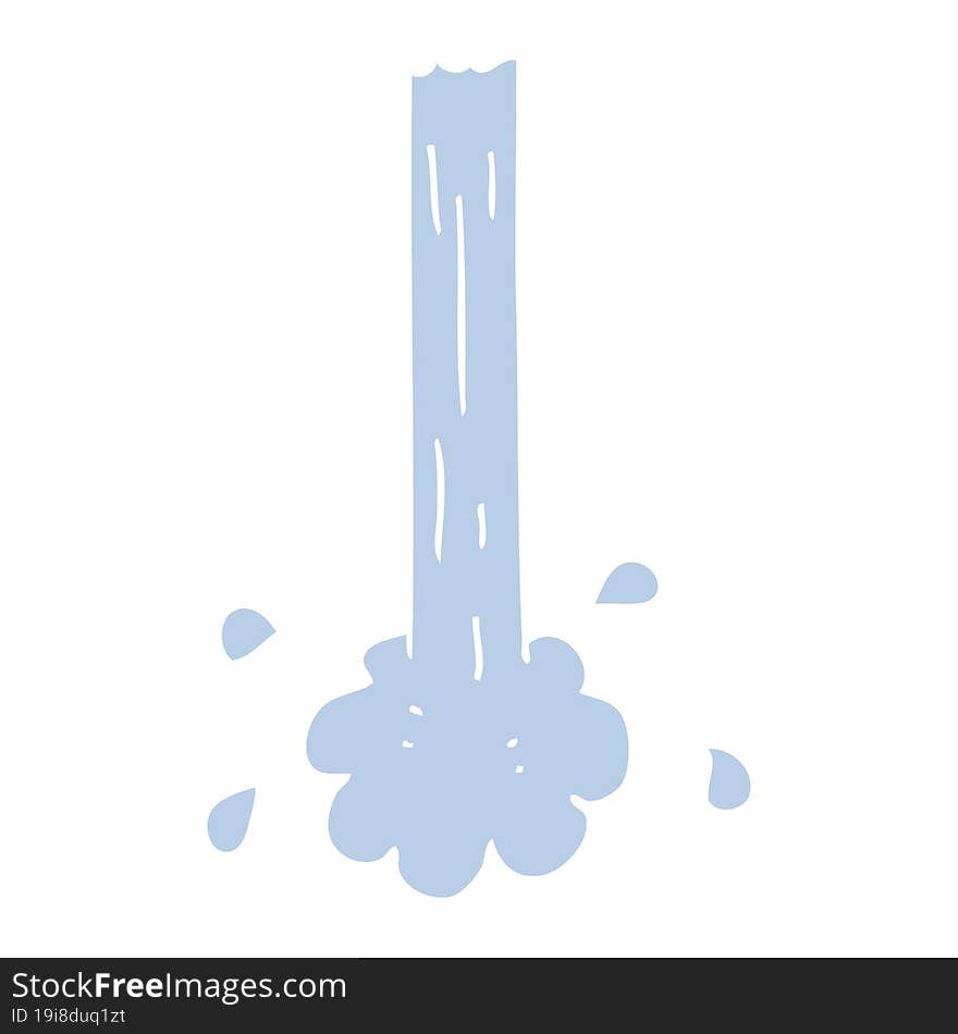 Flat Color Illustration Of A Cartoon Pouring Water