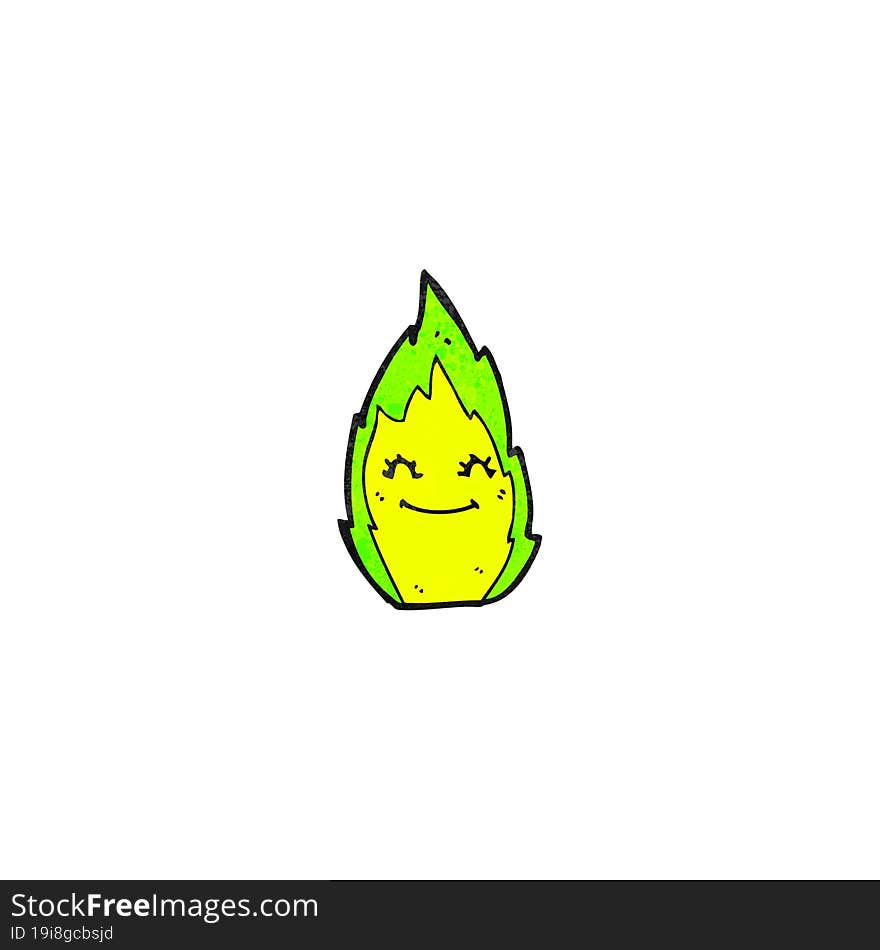 Cartoon Green Flame