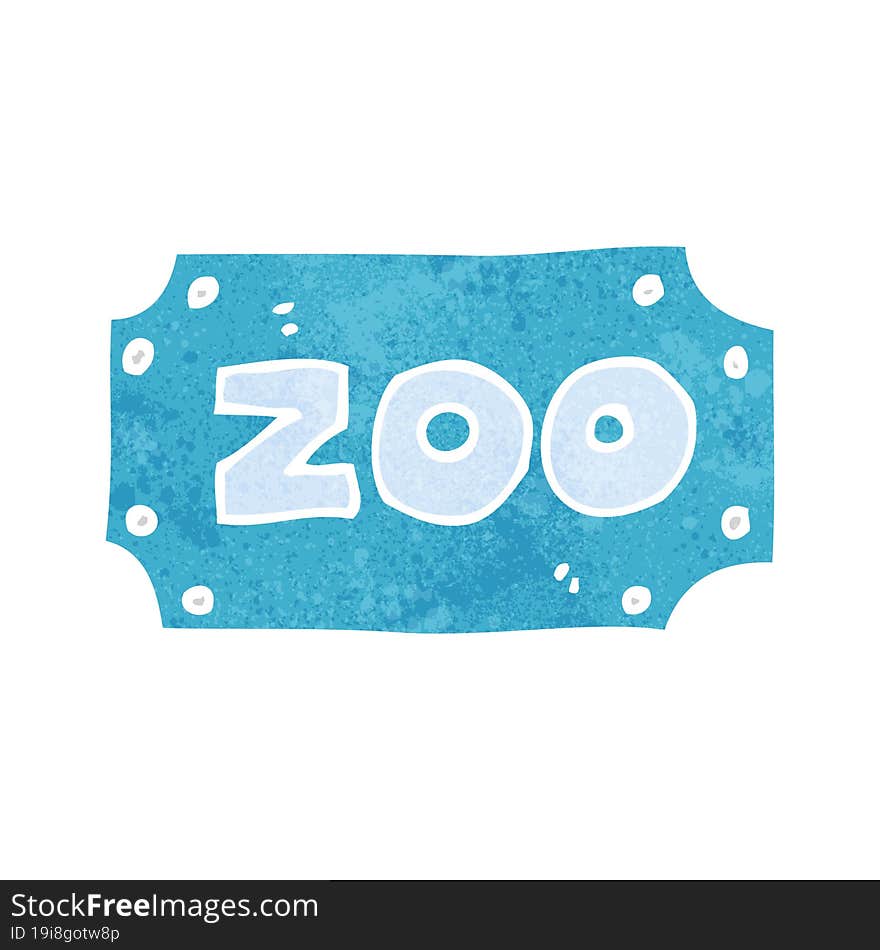 cartoon zoo sign