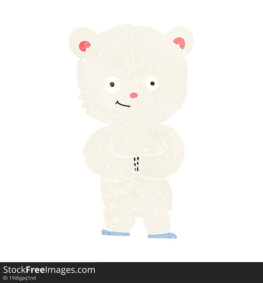 cartoon teddy polar bear cub