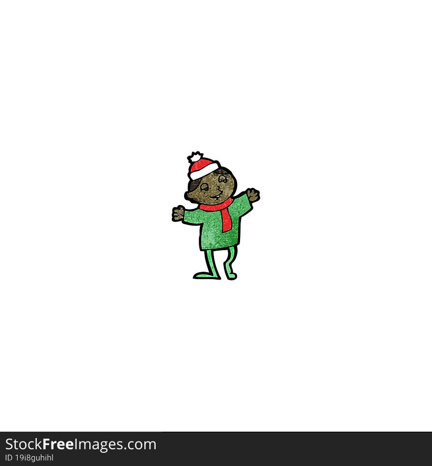 cartoon christmas imp