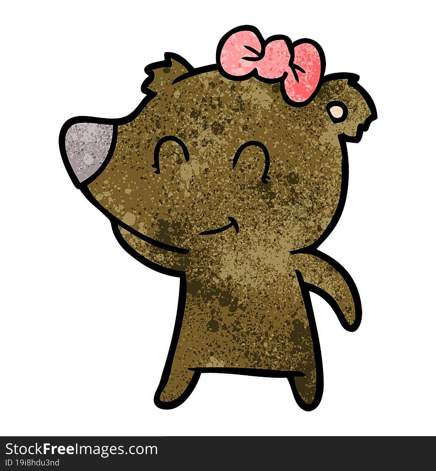 female bear cartoon. female bear cartoon