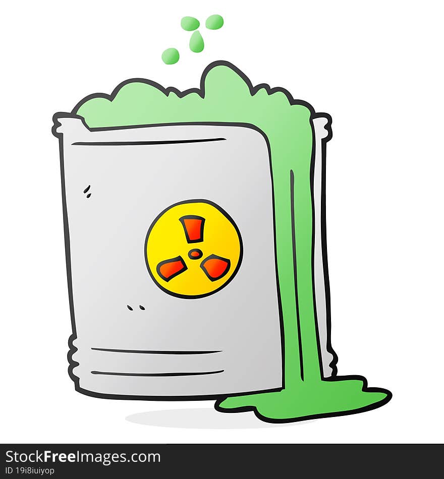 Cartoon Radioactive Waste