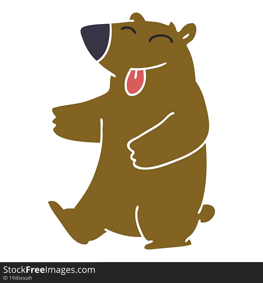 quirky hand drawn cartoon bear