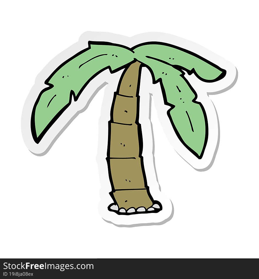 sticker of a cartoon palm tree