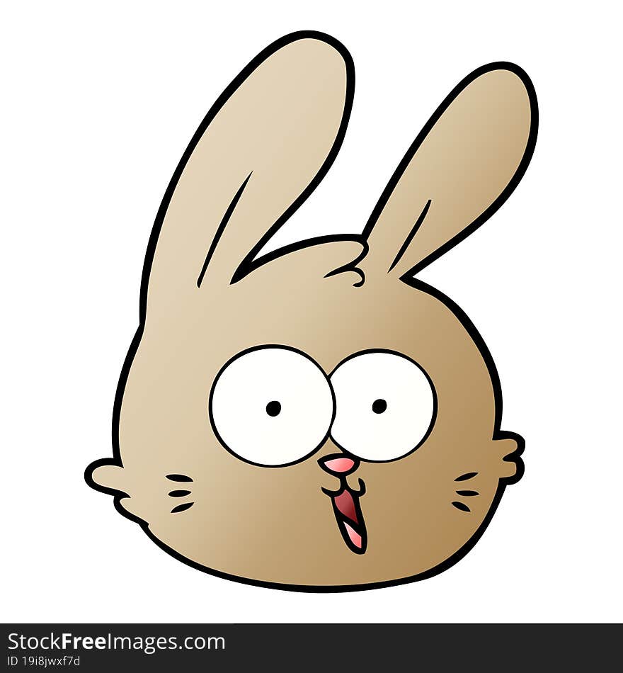 cartoon rabbit face. cartoon rabbit face