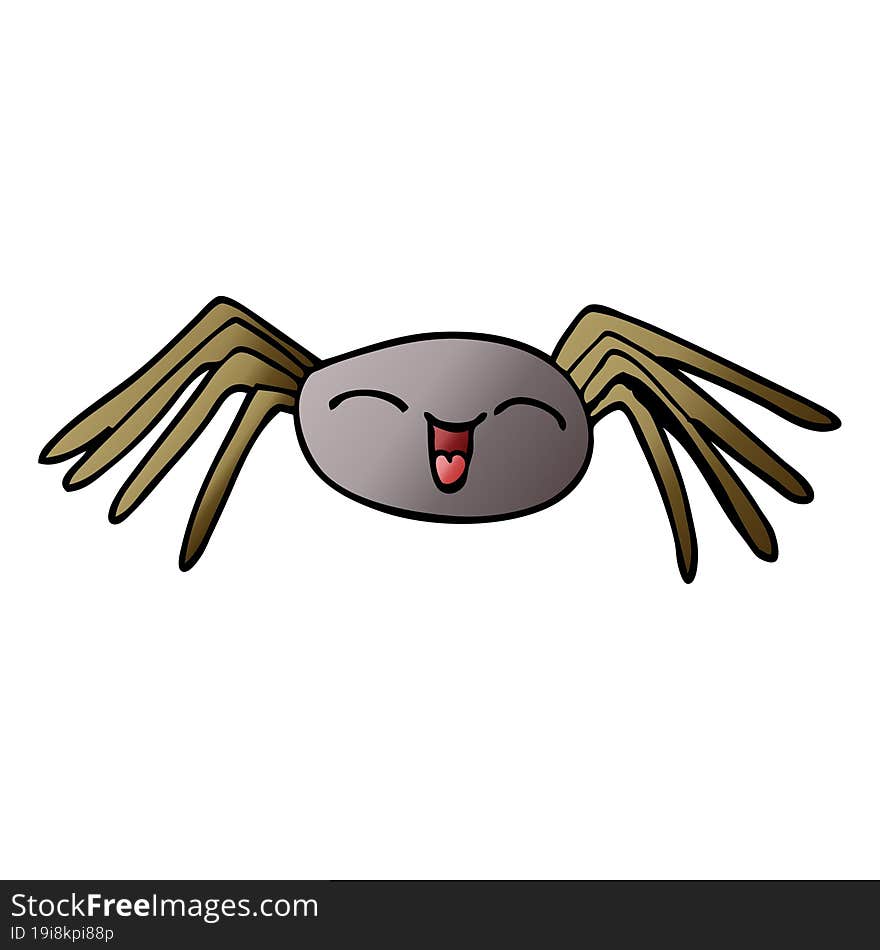 Happy Cartoon Doodle Spider